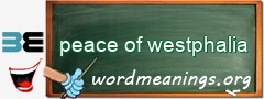 WordMeaning blackboard for peace of westphalia